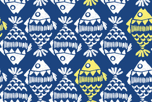 蓝底几何图案装饰花纹