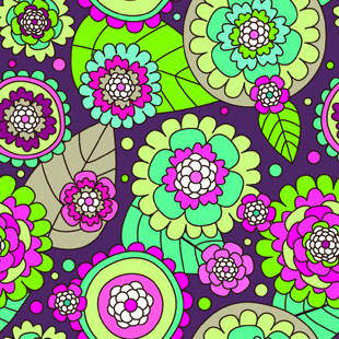 多彩花卉图案背景