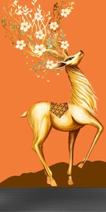 金色神鹿伴繁花