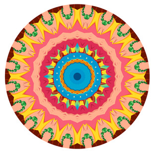 圆形珠宝装饰图案