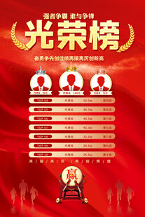 光荣榜海报