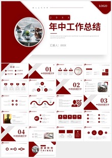 商务年终工作总结报告PPT模板