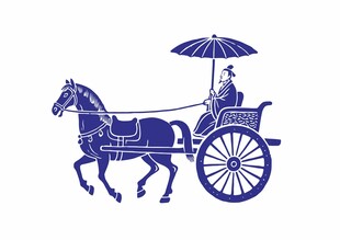 矢量古典马车图案
