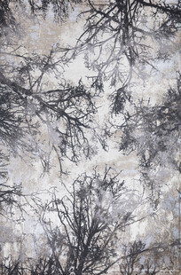 冬日枯树雪景图