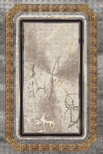 复古风边框中的动物图案