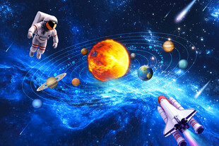 璀璨星空科幻场景