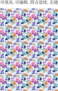 家纺布艺印花 春夏花卉图案