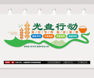 光盘行动食堂标语文化墙