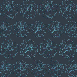 蓝色花卉图案背景纹理