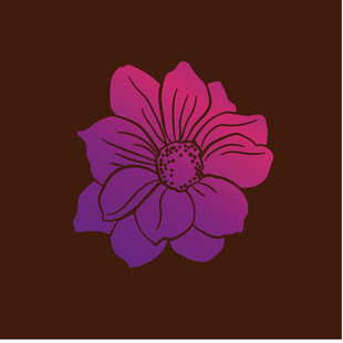 渐变色彩花朵图案