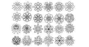 多样雪花图案设计素材