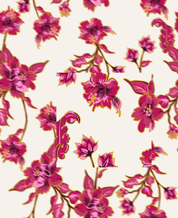 粉色花卉图案背景纹理