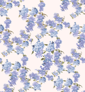 蓝紫色花卉图案背景