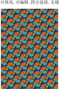 木槿花卉图案 热带风情印花