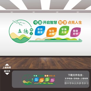 图书馆文化墙标语