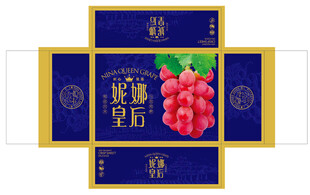 金卡妮娜皇后葡萄包装平面展开图