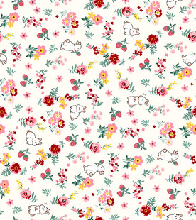 花卉动物图案的清新背景
