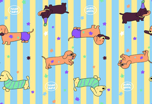 抽象水墨风格植物图案