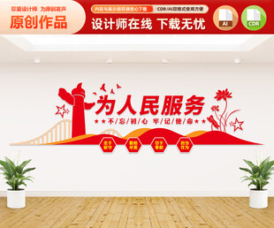 为人民服务文化墙