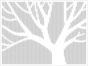 简约镂空树图案设计