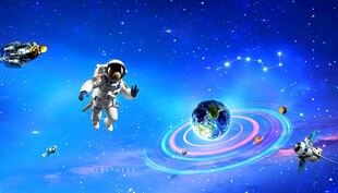 太空探索中的宇航员与飞船