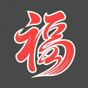 艺术字体福字图案