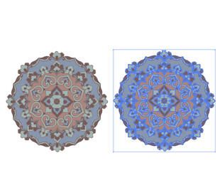 双款精美曼陀罗图案设计