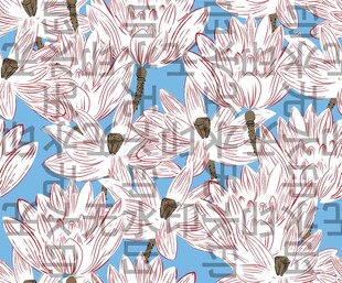 粉色花卉图案背景