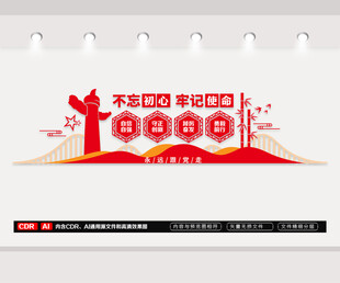 不忘初心牢记文化墙