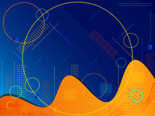 蓝色科技风渐变几何矢量背景