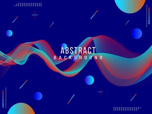蓝底抽象流体渐变矢量背景