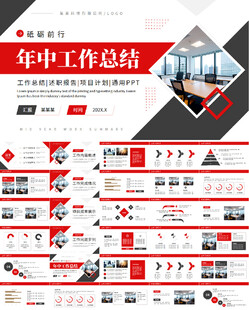 年中工作总结PPT模板