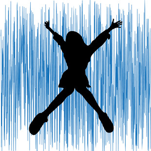 跳跃的活力剪影