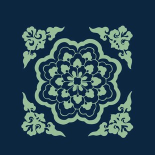 中式传统花卉图案纹饰