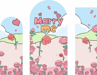 求婚粉色玫瑰花背景