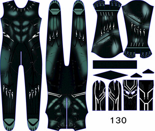 黑色科幻风格紧身服饰套装