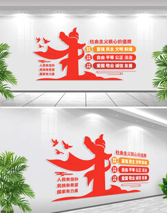 核心价值观党建文化墙