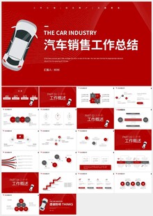 汽车销售工作总结PPT模板