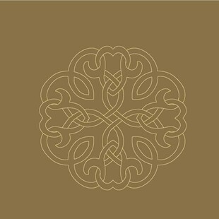 复古金色花纹圆形图案