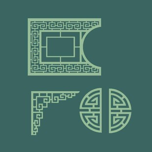 中式古典边框装饰图案