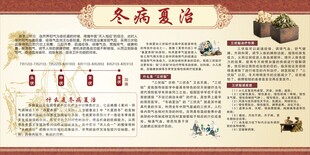冬病夏治三伏贴宣传展板
