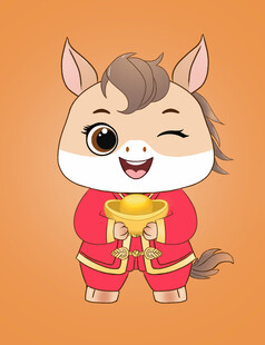 2026年马年吉祥物卡通