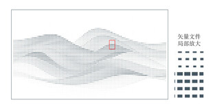 简约波浪线条装饰图案