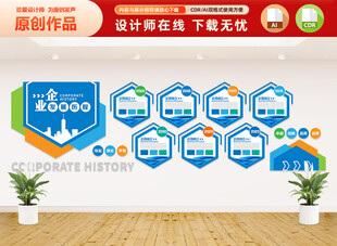 企业发展历程文化墙