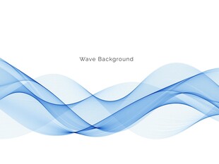 蓝色动感波浪矢量背景