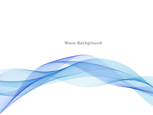 蓝色动感波浪矢量背景
