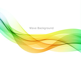 黄绿渐变动感线条矢量背景