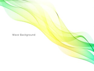 黄绿渐变动感线条矢量背景