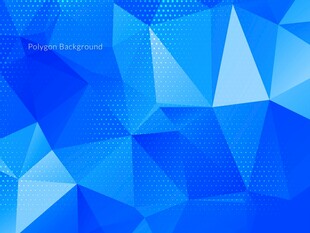 蓝色几何多边形矢量背景