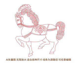 马到成功马上有钱马上有福装饰纹